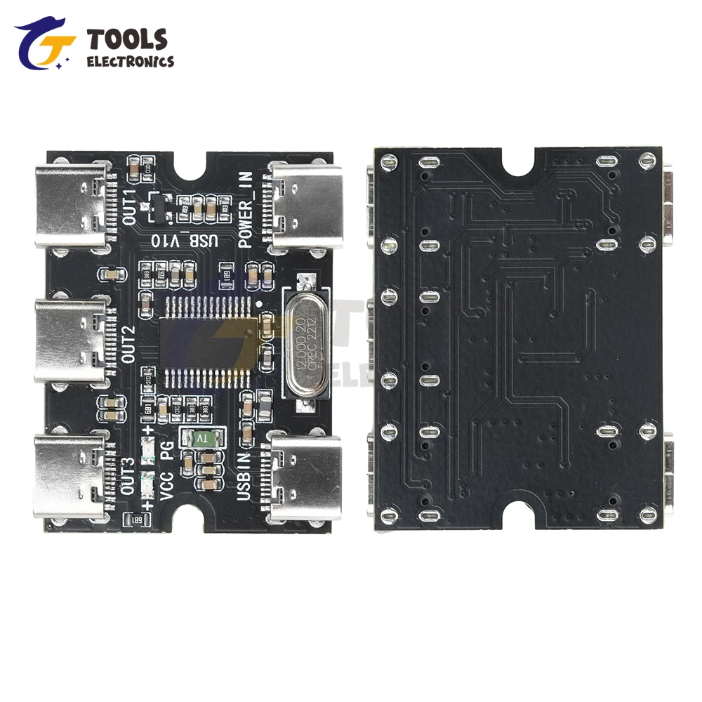 Tipo el concentrador 1 del eje de la placa de expansión USB C en el módulo de expansión USB Hud del eje de 3 salidas con la interfaz de alimentación