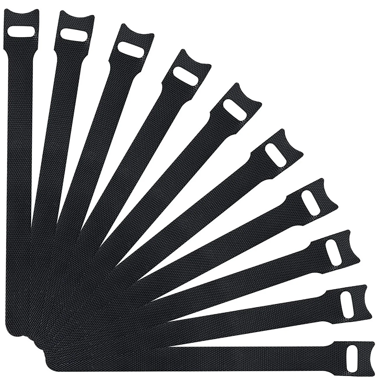 50 Uds. Bridas organizadoras de cables liberables, gestión de cables de auriculares y ratón, bridas para cables de nailon, correas de cinta de aro reutilizables - imagen 2