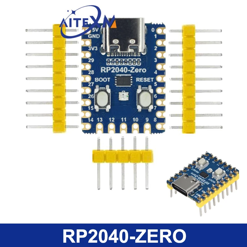 RP2040-Zero RP2040 para microcontrolador Raspberry Pi PICO, Módulo de placa de desarrollo, doble núcleo Cortex M0 + procesador 2MB Flash