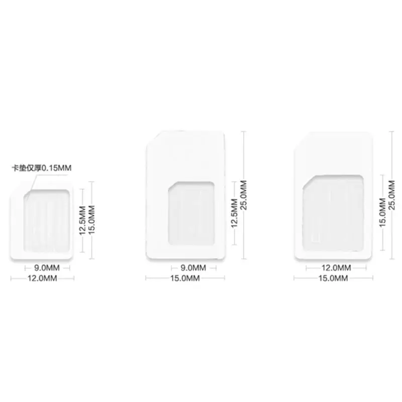 Convertir tarjeta Nano SIM a Micro a soporte adaptador estándar tarjeta Sim de tamaño estándar para iPhone 4 5 6 Huawei Xiaomi adaptador de tarjetas Sim - imagen 4