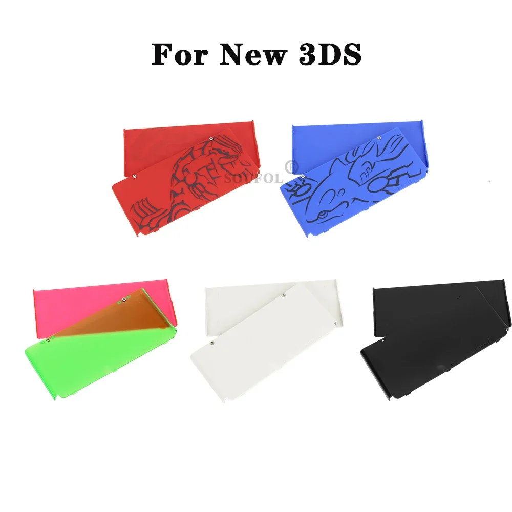 Nuevo Para Nintendo nueva versión 3DS 2015 placas delanteras traseras de repuesto parte frontal superior y trasera carcasa de batería cubierta de la caja