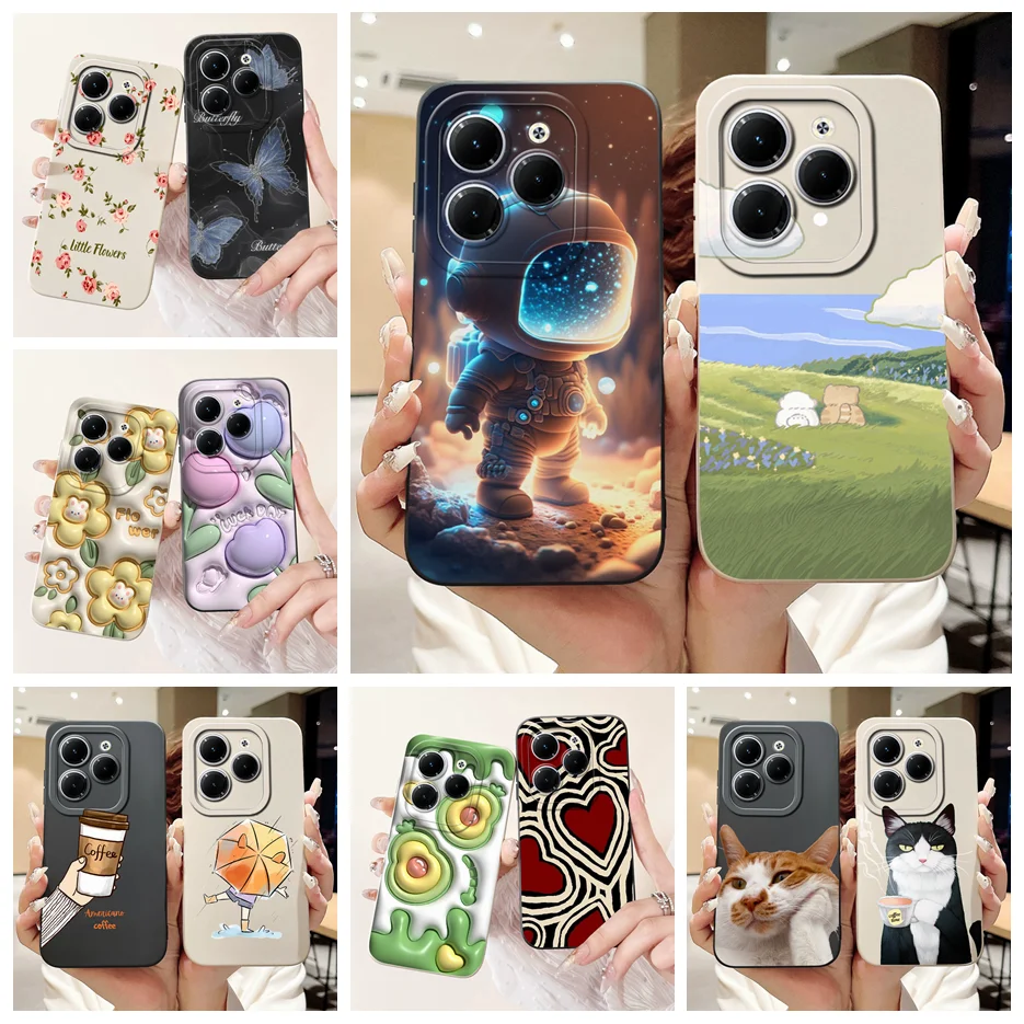 Funda de teléfono a prueba de golpes para Infinix Hot 40 Pro, X6837, bonita funda pintada de caramelo, suave, parachoques