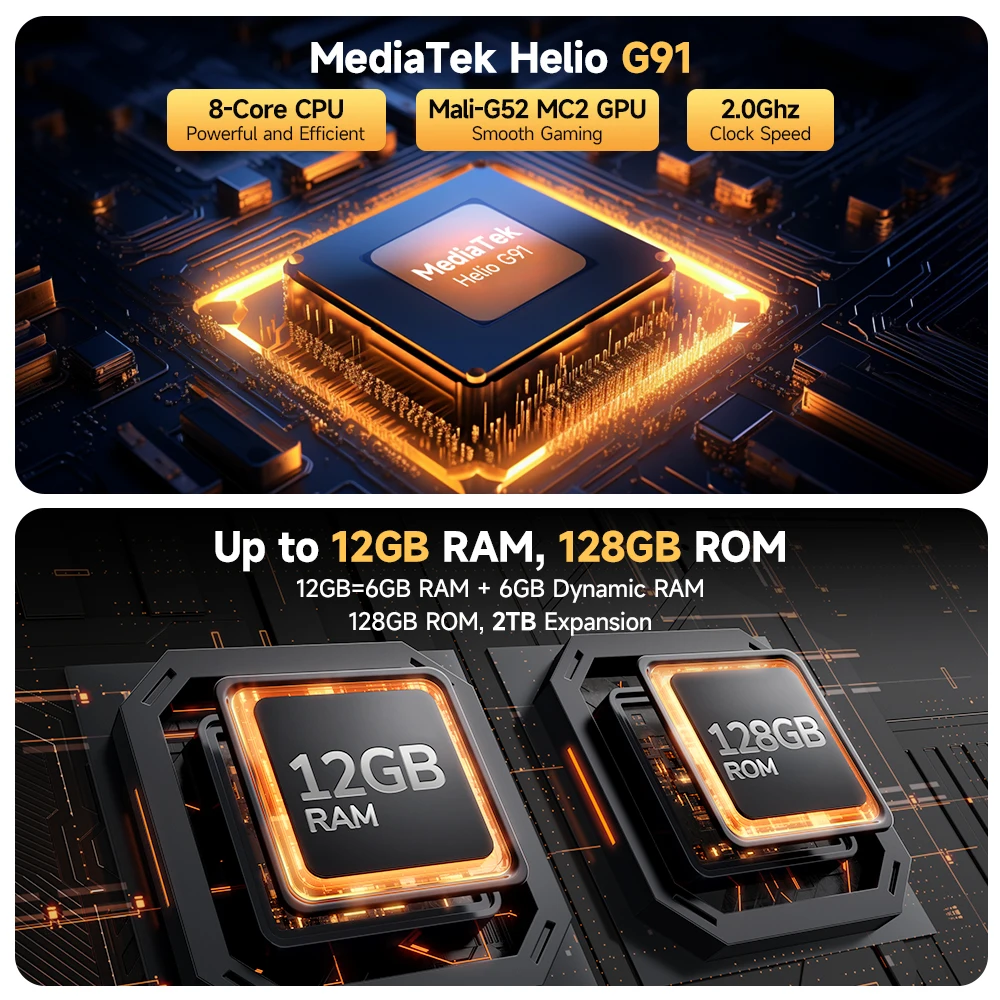 Ulefone Armor X32 4G, teléfono robusto, Android 14, smartphone impermeable, 12 GB de RAM, 128 GB de ROM, cámara nocturna NFC de 5,65 pulgadas. - imagen 2