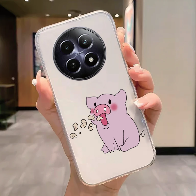 Funda transparente para Realme 12 12X 5G, Funda suave de TPU con dibujos de flores a prueba de golpes para Realme 12x6,72 ", Funda de mariposa - imagen 5