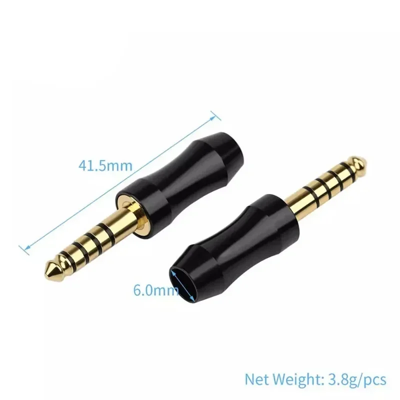 Conector de Audio totalmente equilibrado de 4,4mm, 5 polos, electrónica de consumo, enchufe para auriculares, Terminal de altavoz, Cable para auriculares DIY - imagen 2