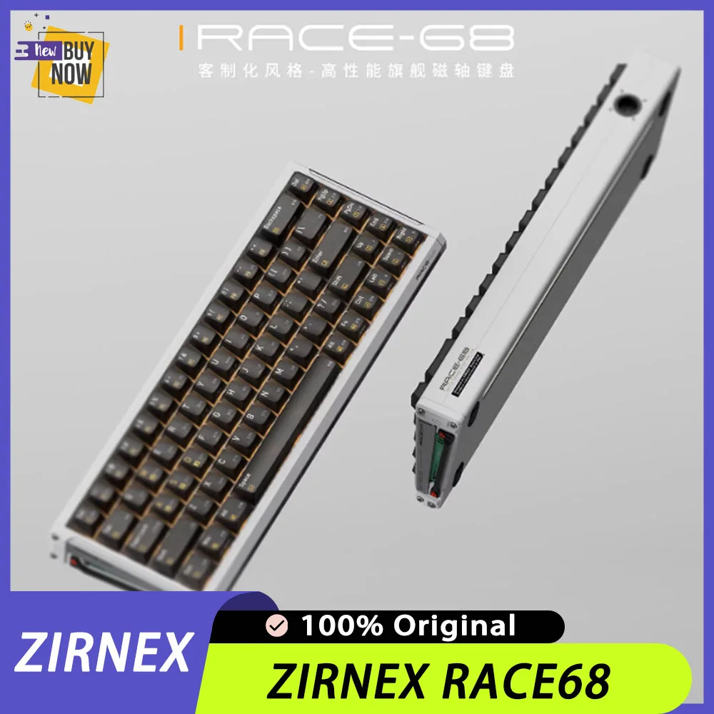ZIRNEX RACE68 teclado con interruptor magnético con cable aleación de aluminio 8K teclado para juegos RGB RT0.005 CNC accesorios ergonómicos PC Gamer