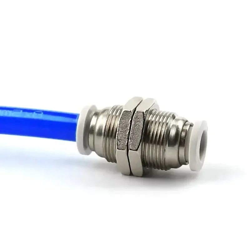 Accesorios neumáticos de mamparo PM, conector de manguera de aire de 4/6/8/10/12mm, conexión de tubo de empuje de plástico de alta resistencia, acoplamiento rápido - imagen 5