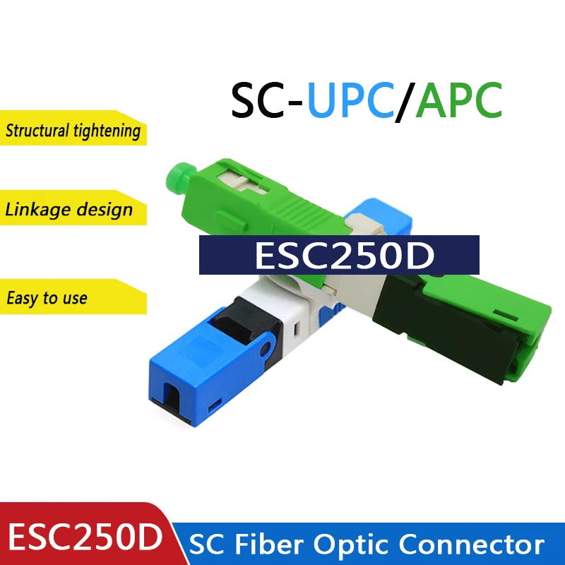 ESC250D FTTH SC UPC conector rápido de fibra óptica SC FTTH conector rápido de fibra óptica incorporado ESC250P - imagen 2