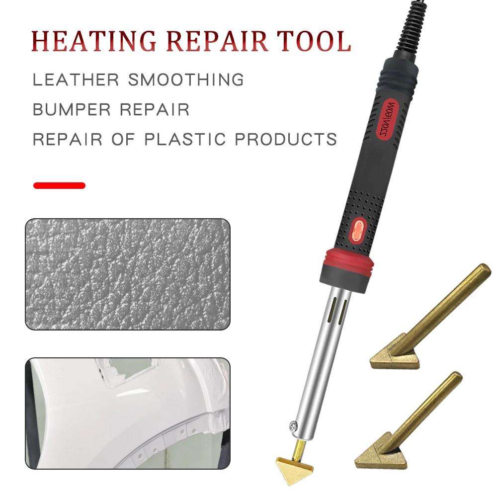 Soldador eléctrico tipo reparación de parachoques de coche, herramientas de planchado de cuero para el hogar, varilla de soldadura/malla de alambre, 220V, 60W - imagen 5