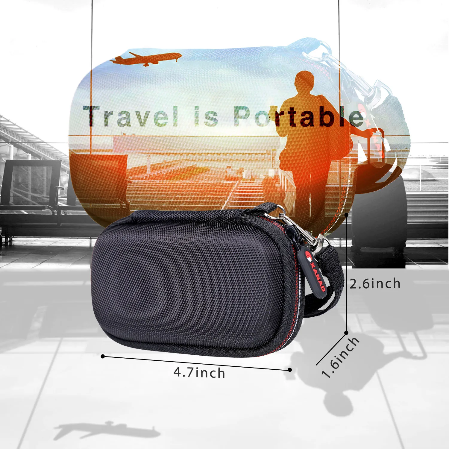 Estuche rígido XANAD EVA para SSD portátil SanDisk Extreme de 250 GB (SDSSDE60-250G-G25) Bolsa de almacenamiento de transporte protectora (solo estuche!) - imagen 2