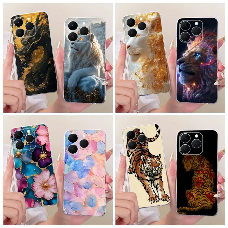 Para Realme 15T funda RMX5111 RMX5112 Cool Animals funda pintada de lujo 6,57 ''funda de silicona suave para Realme 15T Realme15T 5G bolsas