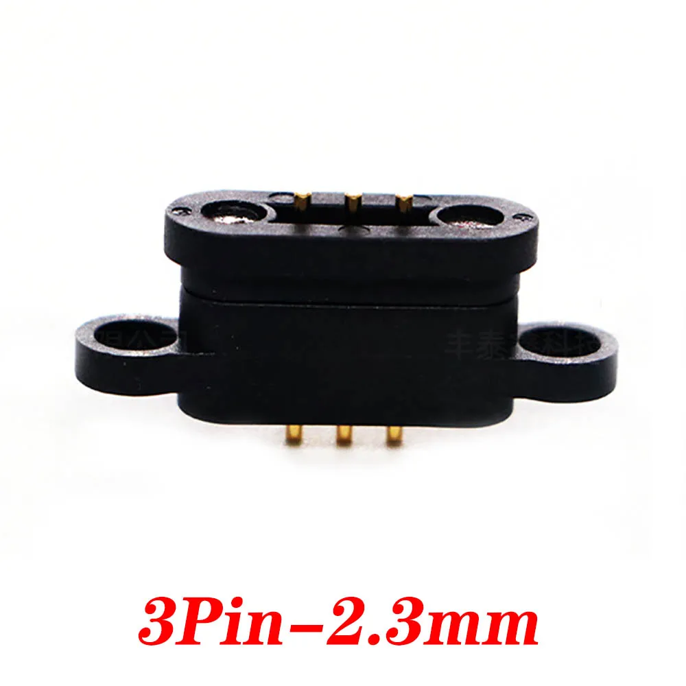 10 pares 1A 3pin impermeable magnético Pogo Pin conector Pogopin macho hembra 2,3mm toma de corriente CC con resorte ﻿ - imagen 5