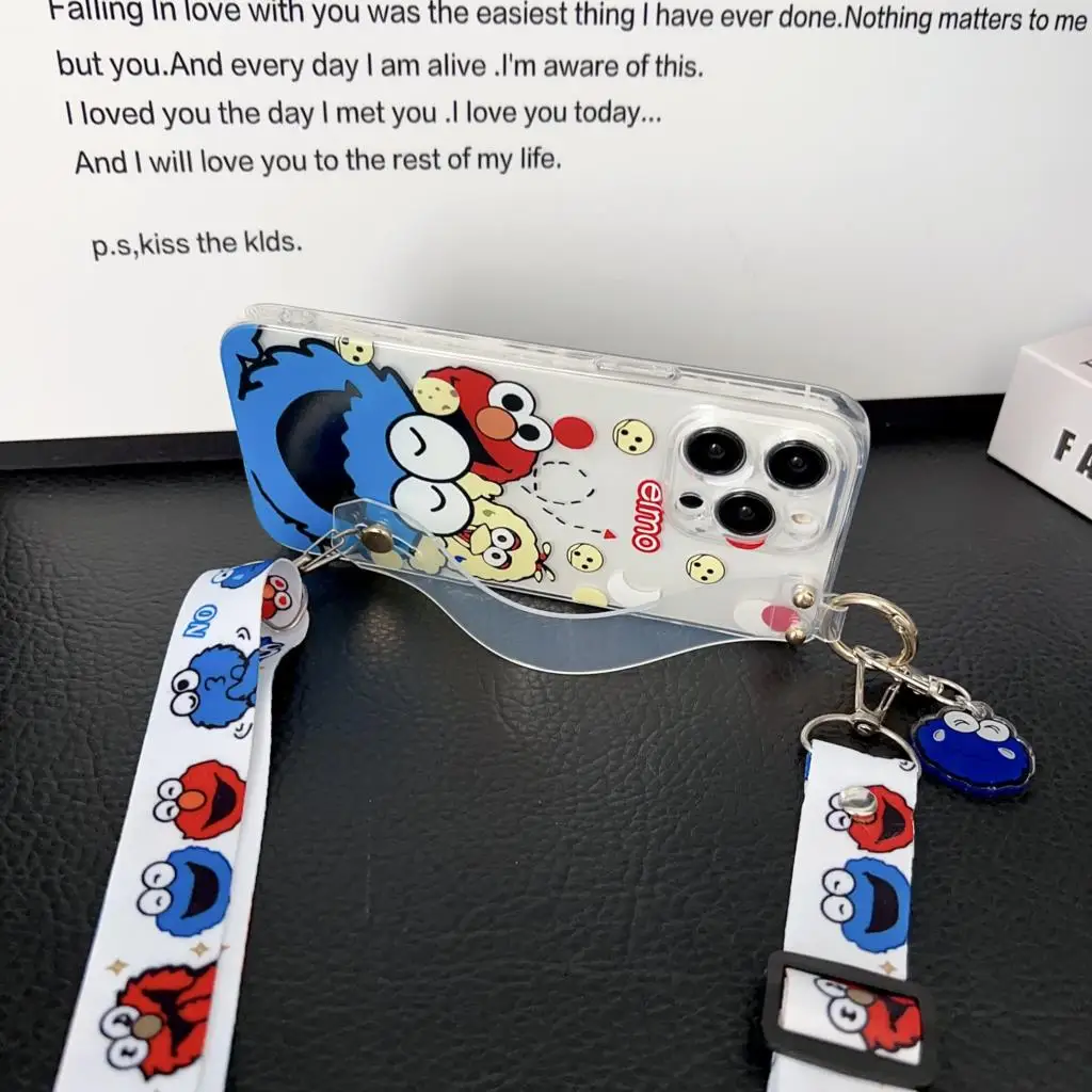 ELMO-funda con correa para muñeca, adorno para Samsung Galaxy A01, A11, A31, A41, A21s, A20s, A51, A71, A72, A12, A52, A32, A42, A02s, A22, A03s - imagen 5