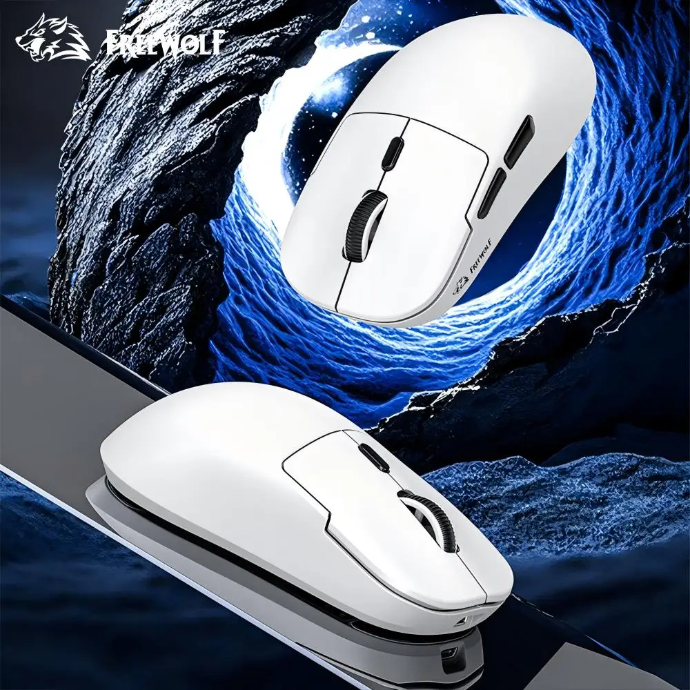 Ratón inalámbrico FREEWOLF A6, 1000 Hz, conexión trimodal, PAW3311 24000 ppp, ratón macro para juegos - imagen 2