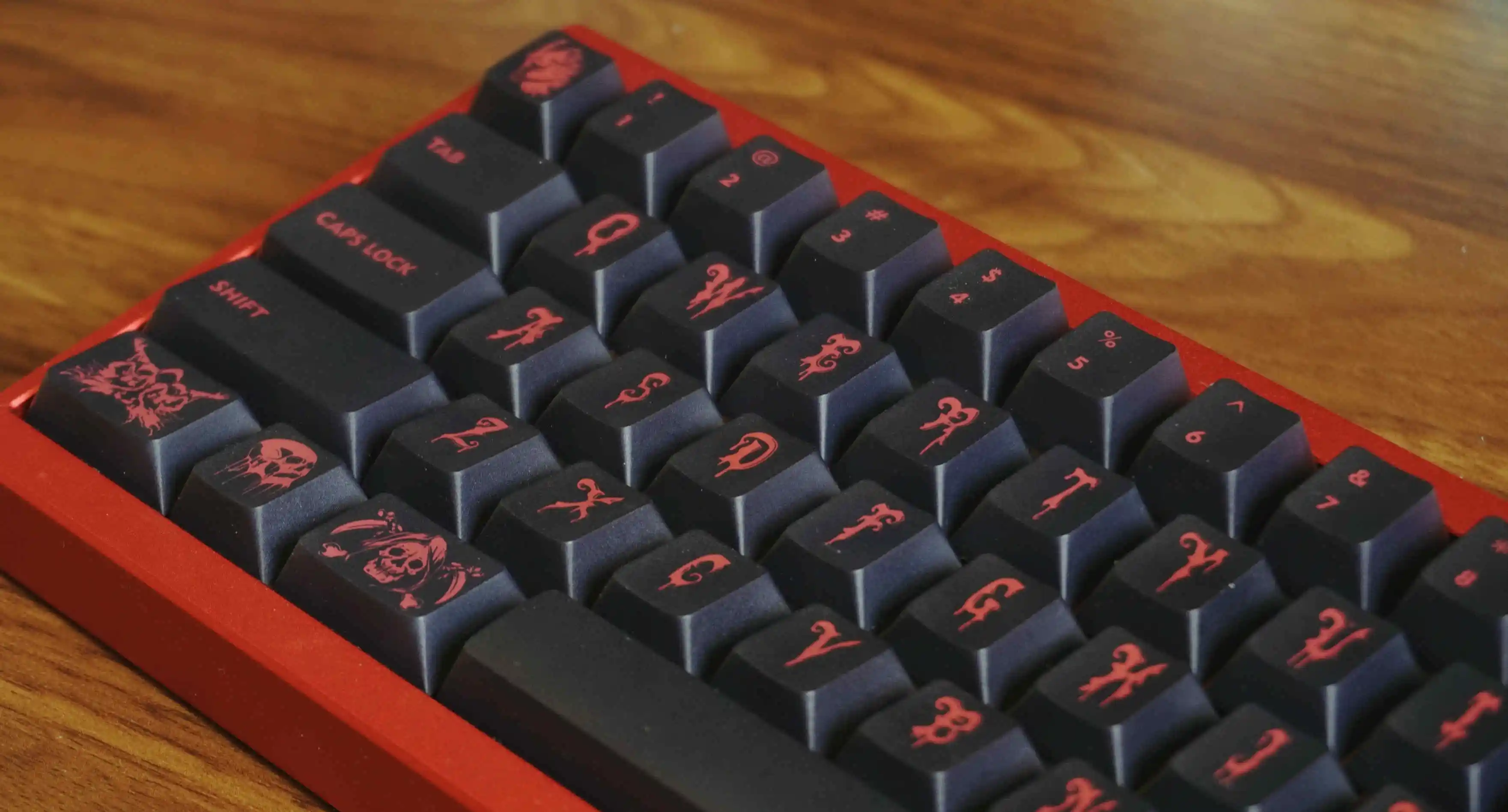 Teclas Grim Reaper de diseño Original, Material PBT de 172 teclas, perfil CHERRY DYE-SUB para teclado mecánico CHERRY MX Switch Wooting - imagen 5