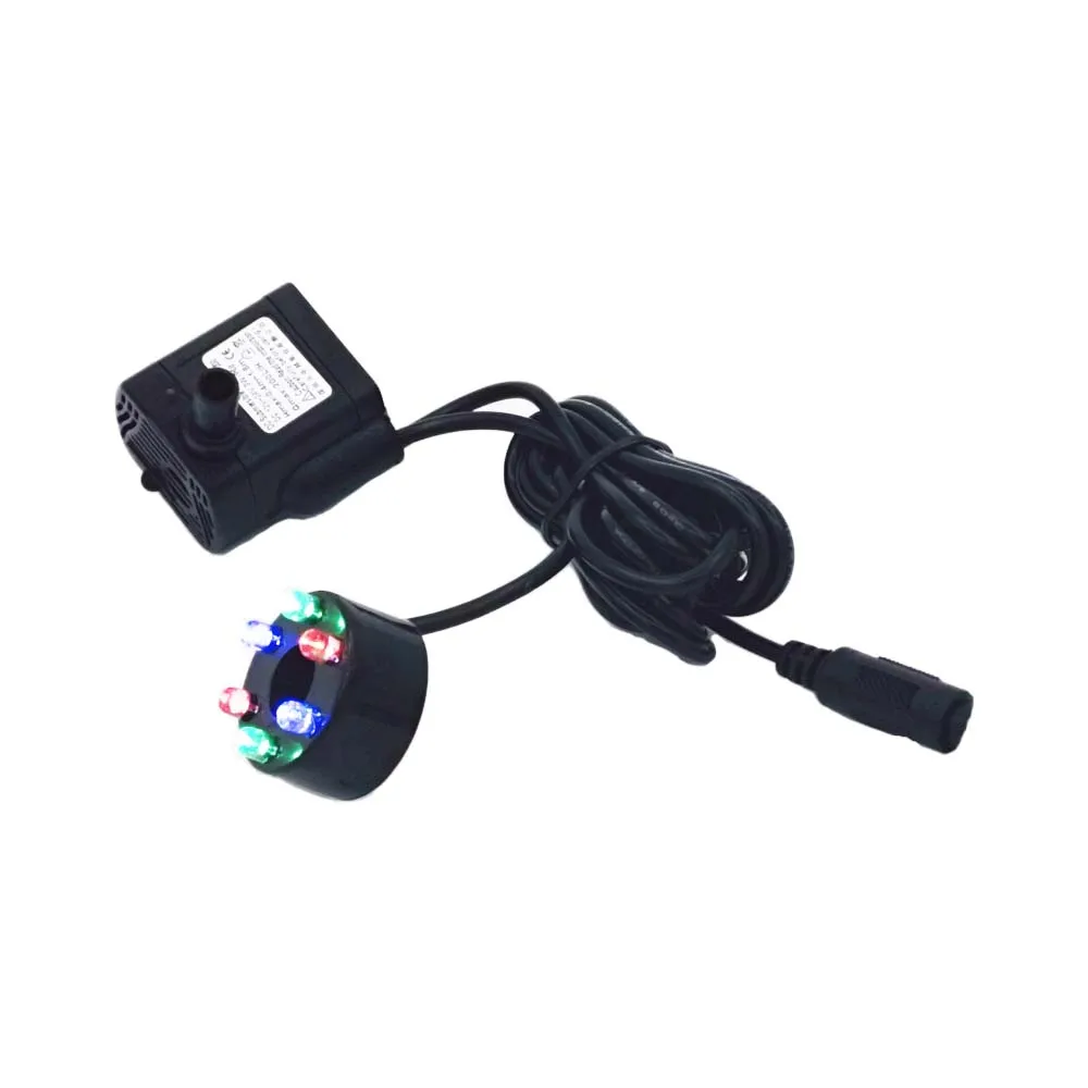 Bomba de CC con luz de colores, luces LED impermeables perforadas con ventosa, 3W, DC5.5-12V, 6 unidades - imagen 3