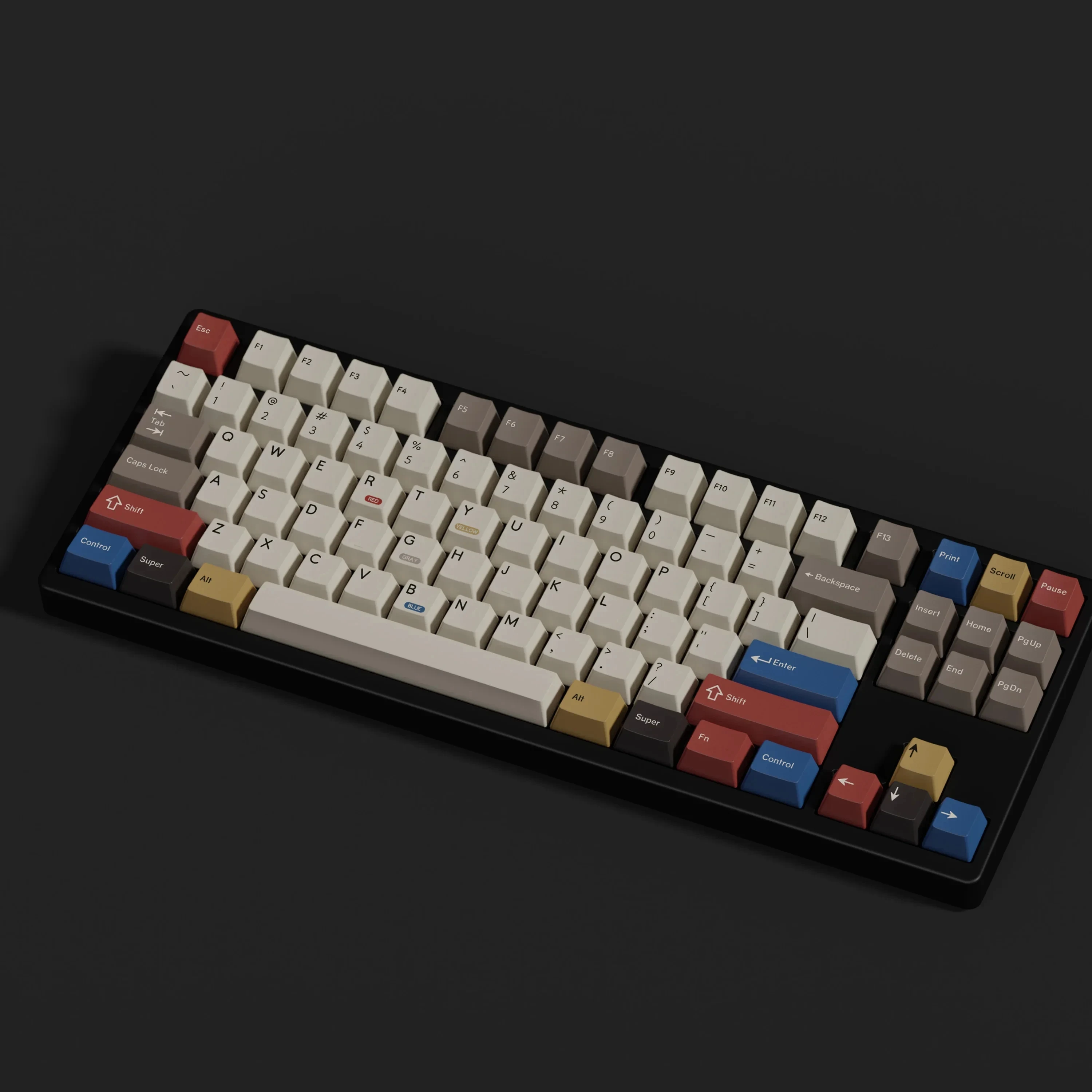 GMK-teclas de perfil de cereza Retro 159, Material Dye Sub PBT para interruptor mecánico, teclado, Barra espaciadora dividida, 100 teclas - imagen 2
