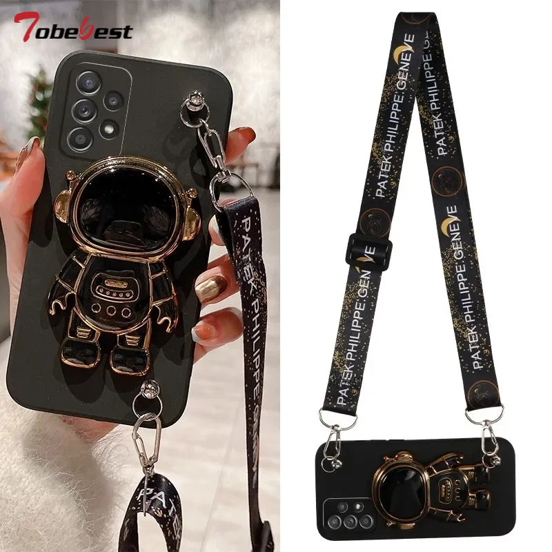 Funda de soporte de teléfono con cordón cruzado para Samsung Galaxy A13 A23 A33 A53 A73 A12 A22 A32 A42 A52 A72 A82 4G 5G - imagen 2