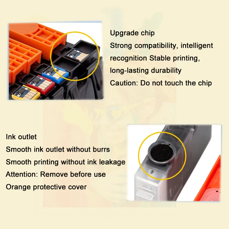 Europa PGI 570 CLI 571 Compatible PGI 570 CLI 571 cartucho deink para Canon PIXMA MG5750 MG5751 MG6851 MG6852 TS6050 TS5050 T5051 - imagen 4