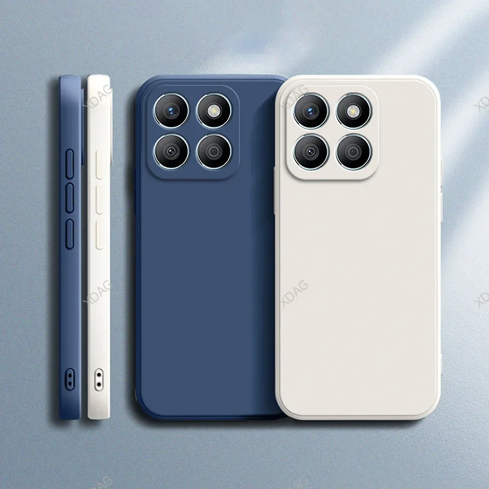 Funda de teléfono cuadrada de silicona líquida para Honor X8b 6,7 "LLY-LX1 LLY-LX2 LLY-LX3 protección básica de cámara carcasa trasera a prueba de golpes - imagen 2