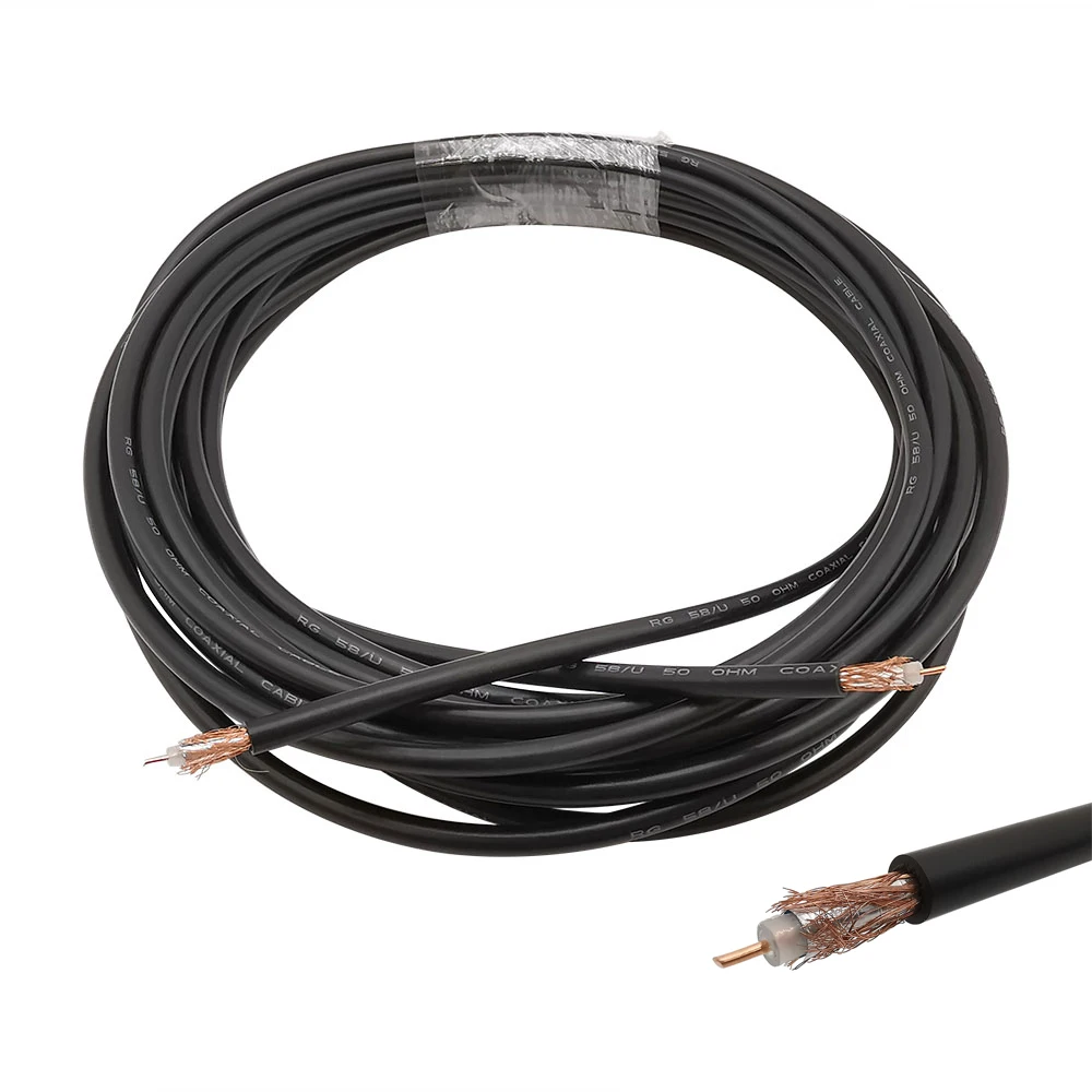 Cable de extensión RG58 antena Coaxial Flexible de baja pérdida 4G 50 Ohm RG58 Cable Coaxial RF Pigtail 5M 10M 15M 20M 25M 30M 40M 50M