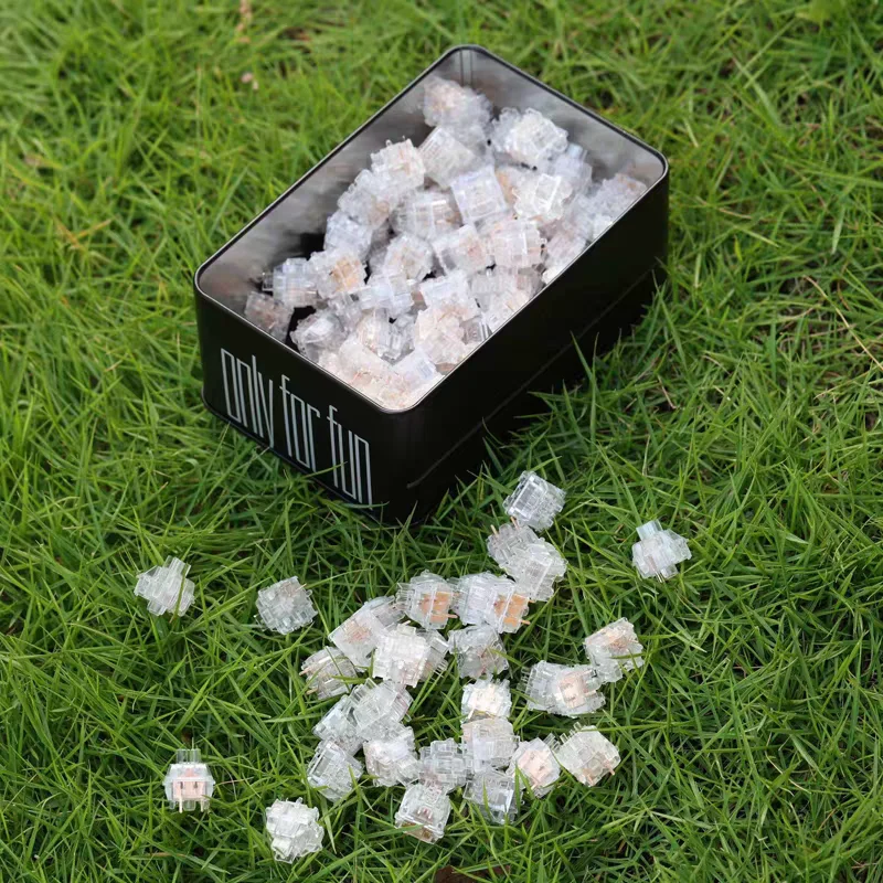 OFF STUDIO Outemu Silence Ice Snow versión personalizada interruptor de cristal Teclado mecánico totalmente transparente interruptores MX PC a prueba de polvo - imagen 4