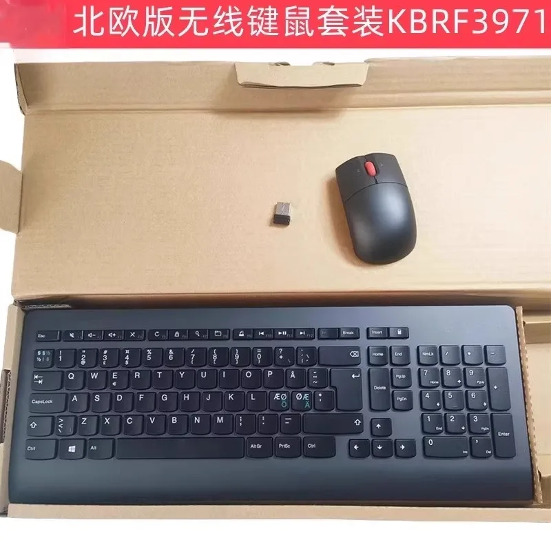 Kit de teclado y ratón inalámbricos ultrafinos con diseño nórdico para Lenovo ThinkPad KBRF3971 0A34032