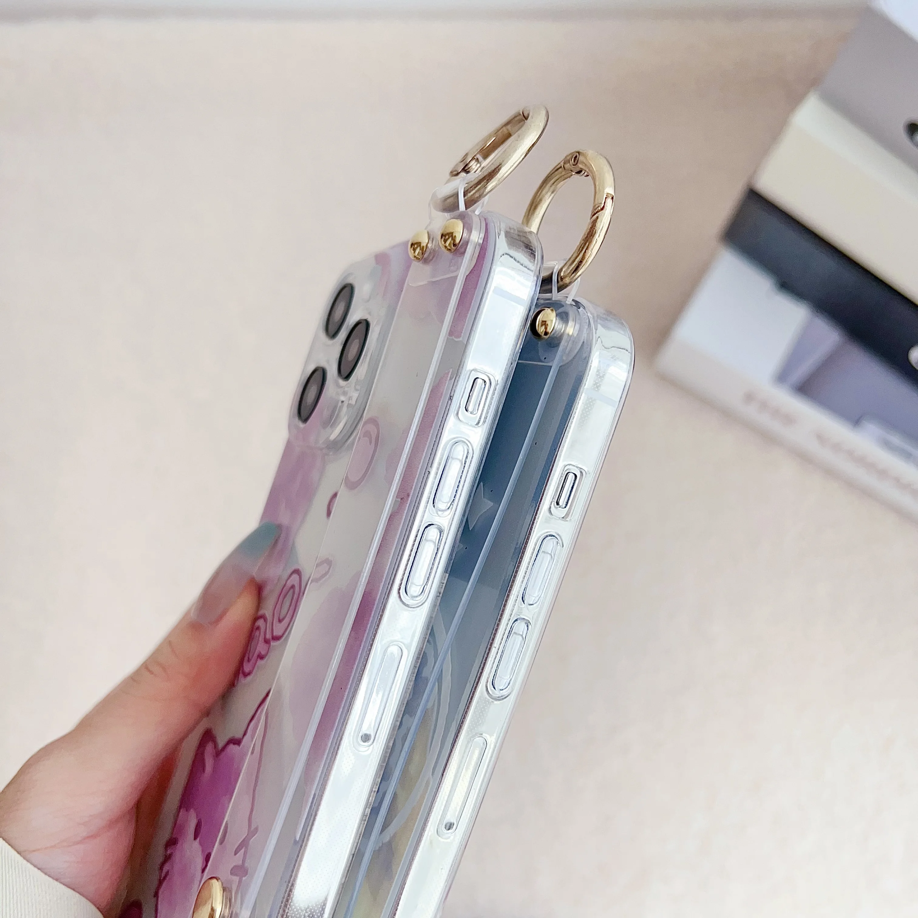 Para Samsung Galaxy A13 A33 A53 A73 A04s A24 A34 A54 A14 A12 A52 A32 A42 A02s A22 A03s funda de nubes de animales correa de muñeca - imagen 5