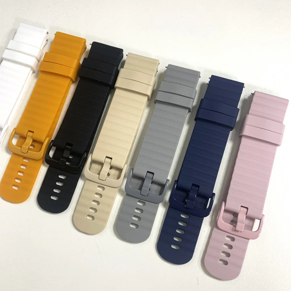 Correa de silicona de 20mm y 22mm para Samsung Galaxy Watch 7, 6, 5, 4, 40mm, 44mm, 4/6/Gear S3, pulsera deportiva clásica para Garmin Vivoactive 6 5 - imagen 3