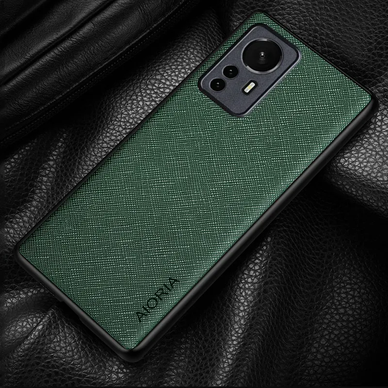 Funda para Xiaomi Mi 12 Pro 12X 12T 12S Pro Ultra Lite 5G funda de cuero con patrón cruzado funda de lujo para xiaomi 12 - imagen 5