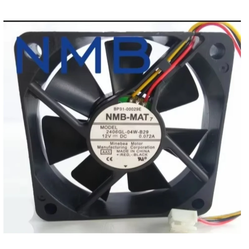 2406GL-04W-B29 6015 60x60x15mm 60mm 12V 0.072A inversor de 3-wiver ventilador de refrigeración para NMB