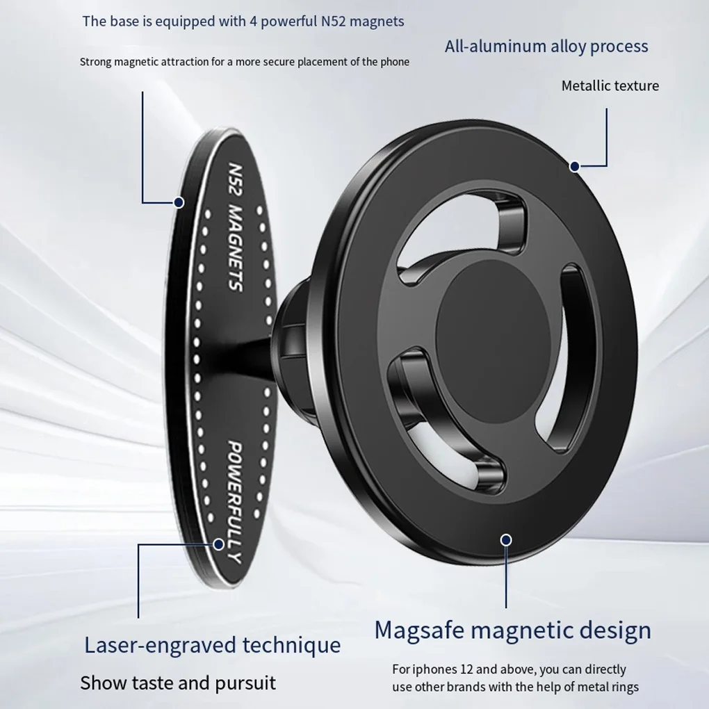 Soporte Universal para teléfono de coche, soporte magnético de aleación para carrito de Golf, soporte para teléfono móvil Macsafe iPhone Samsung Xiaomi - imagen 5