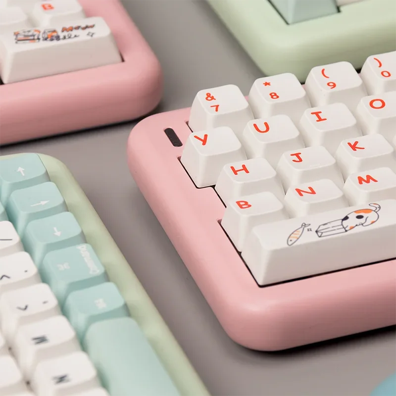 Xiaoyun 65 teclado inalámbrico dividido Bluetooth aleación de aluminio triple modo intercambio en caliente RGB teclado mecánico personalizado soporte a través - imagen 4