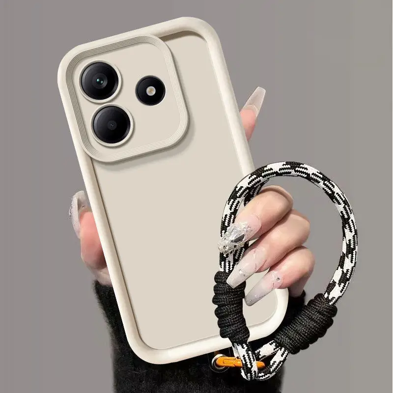 Para Infinix Hot 30 funda Infinix Hot 30 4G X6831 funda de teléfono tejido cordón cubierta sensación de piel protección funda a prueba de golpes - imagen 3