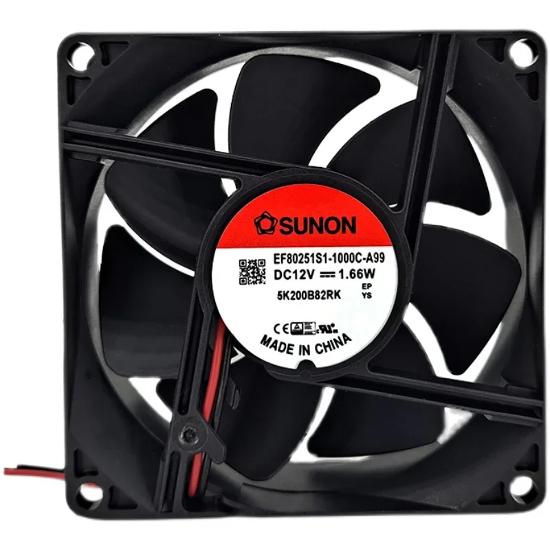 EF80251S1-1000C-A99 12V 3200rpm 41cfm 8cm 80mm 8025 nuevo ventilador de enfriamiento cuasi integrado 80*80*25mm