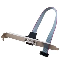 Cable RS232 DB9 Macho de 10 Pines con Soporte Trasero