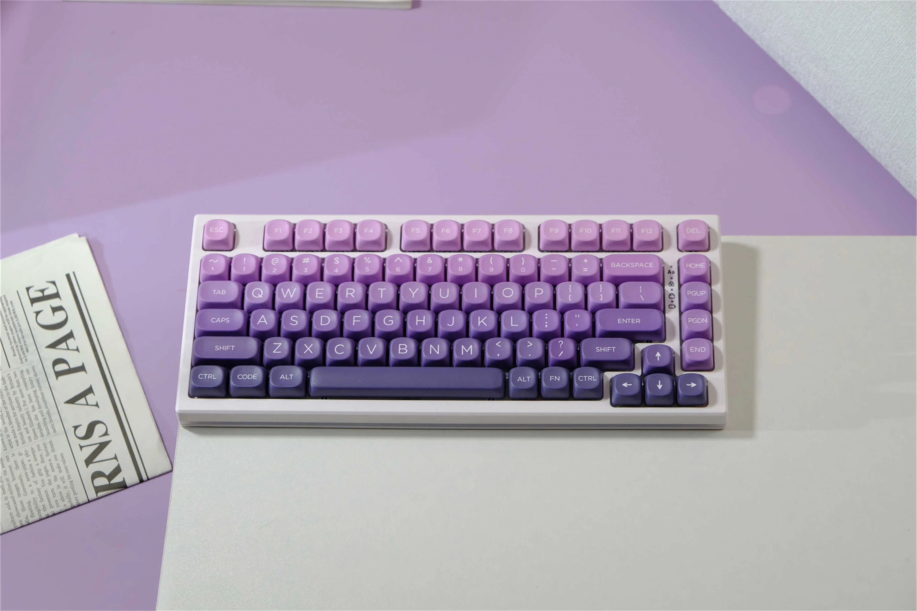 Teclas violetas, 126 teclas, Material PBT, perfil MOA, DYE-SUB personalizado para teclado mecánico CHERRY MX Switch - imagen 4