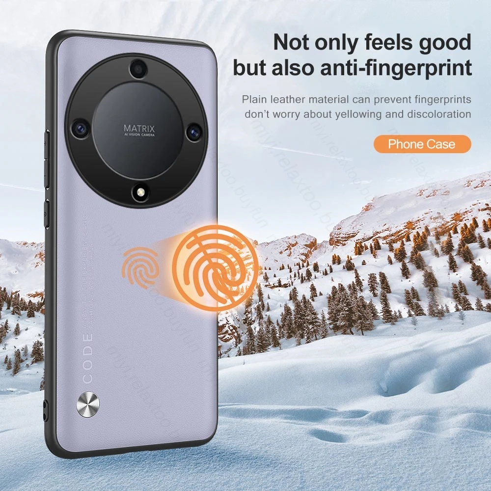 Funda trasera de piel lisa para Honor Magic5 Lite 5G, carcasa protectora de marco de TPU suave de 6,67 pulgadas - imagen 5