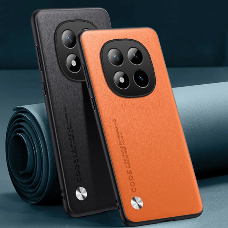Funda de cuero PU de lujo para Xiaomi Redmi Note 15 5G, funda trasera de silicona a prueba de golpes, funda de teléfono de protección completa para Redmi Note15 5G