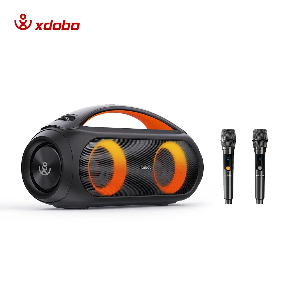 XDOBO-altavoz portátil VIBE PLUS con Bluetooth, Subwoofer inalámbrico de 80W, 10400mAh, TWS, USB/TF/AUX, luz RGB - imagen 2