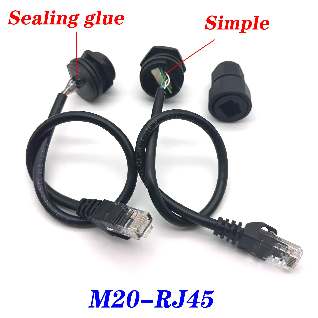 Conector de Cable de red CAT6A a prueba de agua, señal de datos CAT5E, junta Base hembra, Terminal montado RJ45, enchufe de Panel IP67 M20 - imagen 4