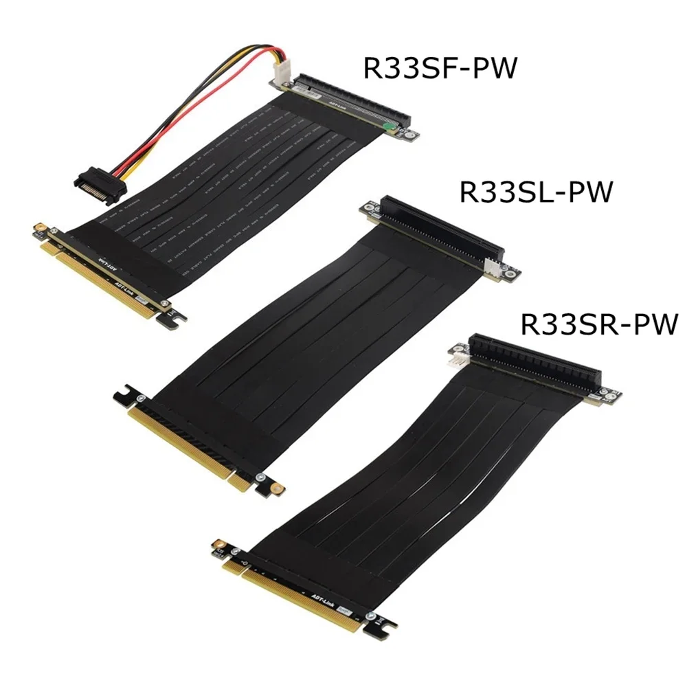 Cable de extensión elevador ADT PCI-E x16 3,0 para tarjeta gráfica PCI Express 16x línea de cinta extensora Gen3 GTX R33SL/R33SF/R33SR 5 ~ 50cm - imagen 3