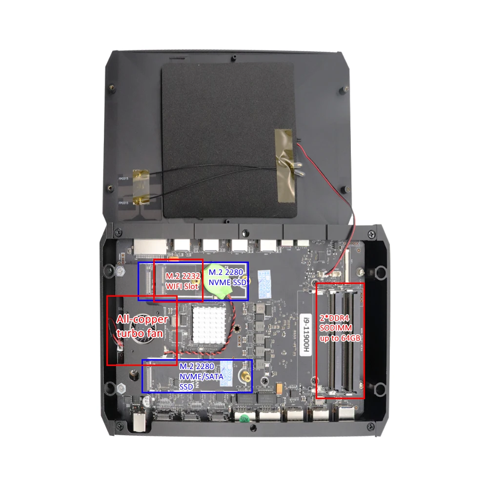 13. ° Mini PC para juegos Intel Core i9 13900HK i7 12650HX NVIDIA GeForce RTX 3060 12G i7 13700H GDDR6 DDR5 NVME Windows11 Pro Wifi6 - imagen 4