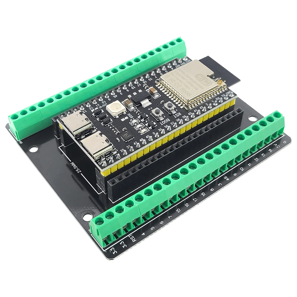 Placa de desarrollo ESP32 S3 con Kit adaptador de expansión 2,4G Wifi BT módulo MCU ESP32-S3WROOM1 N16R8 44Pin tipo C ESP32-S3