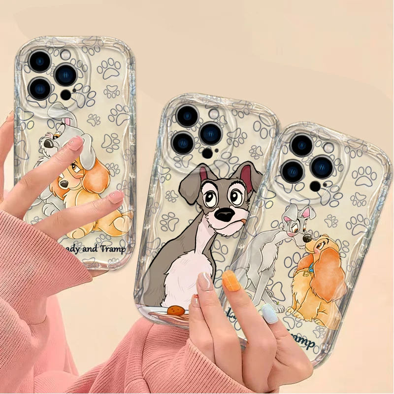Funda mate Disney Lady and the Tramp para iPhone 16, 15, 14, 13, 12, 11 Pro Max X XR XS 8 7 Plus SE 2020, funda de silicona TPU a prueba de golpes - imagen 2