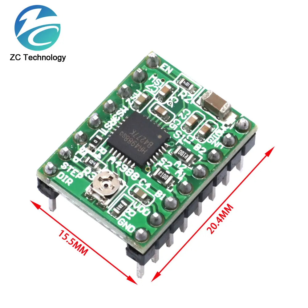 Piezas de impresora 3D StepStick A4988 DRV8825, controlador de Motor paso a paso con disipador de calor, rampas Reprap 1,4 - imagen 4
