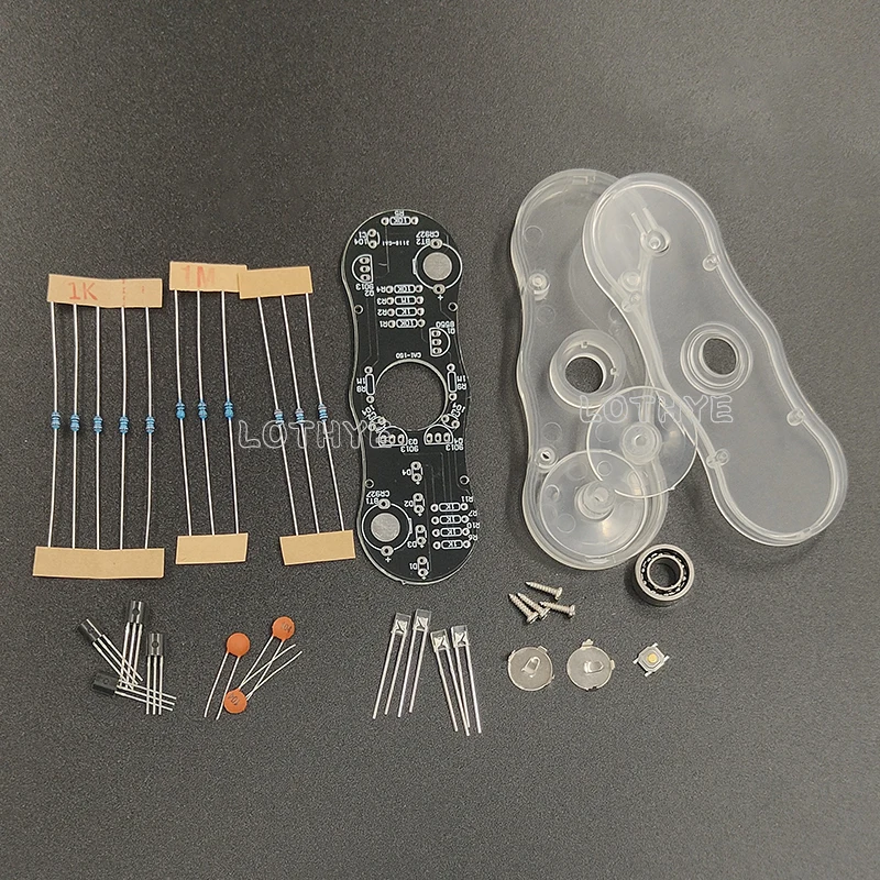 DIY LED Fidget montaje superior dedo intermitente girar soldadura giros práctica soldadura Color luz DIY Kit electrónico altavoz DIY