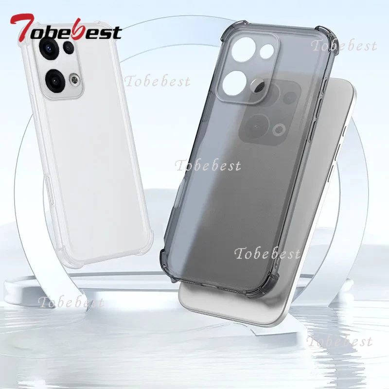Funda Airbag de Color caramelo a prueba de golpes para OPPO Reno 14 14F 13 13F 12 12F 11 11F 10 Pro 5G, funda trasera de silicona suave transparente - imagen 2