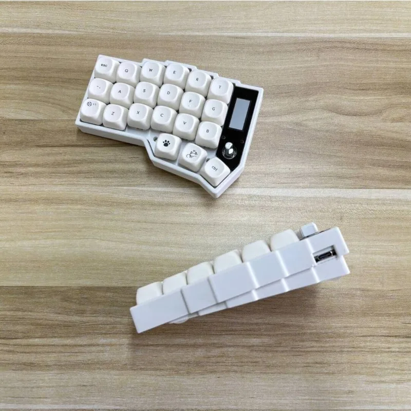 Corne-Teclado inalámbrico dividido, Bluetooth, Hotswap ZMK, con perilla de Joystick, pantalla NiceView, Teclado mecánico ergonómico RGB para juegos - imagen 3