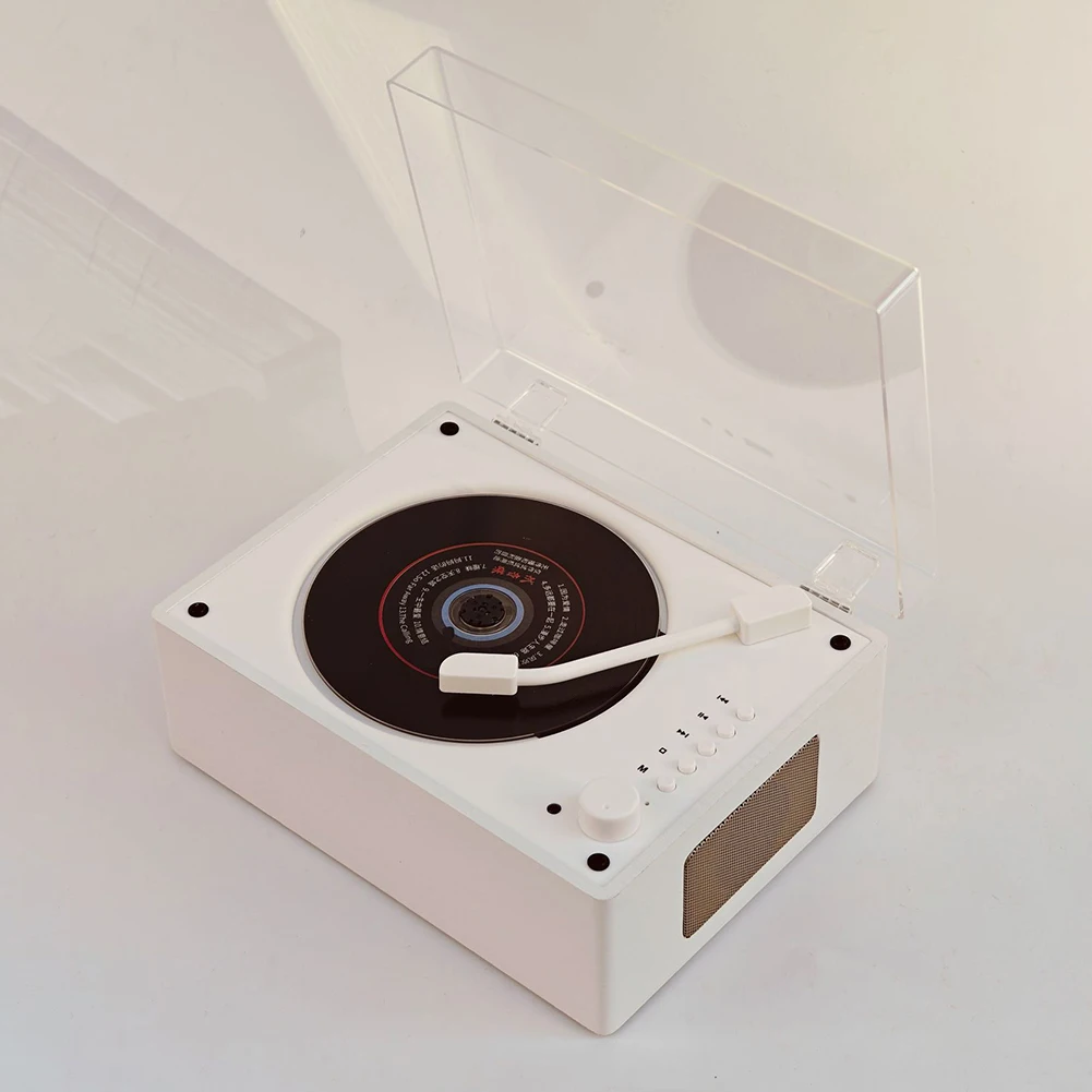 Reproductor de CD Retro, soporte recargable, CD BT, USB, 3,5mm, AUX, reproductor de música para el hogar, Compatible con Bluetooth 5,0, reproductor de CD de escritorio, decoración del hogar - imagen 5